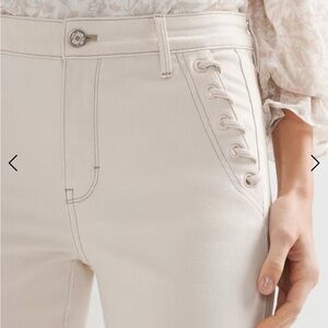 WHITE HOUSE BLACK MARKET High-Rise Grommet Slim Crop Jeans Women's Size 6